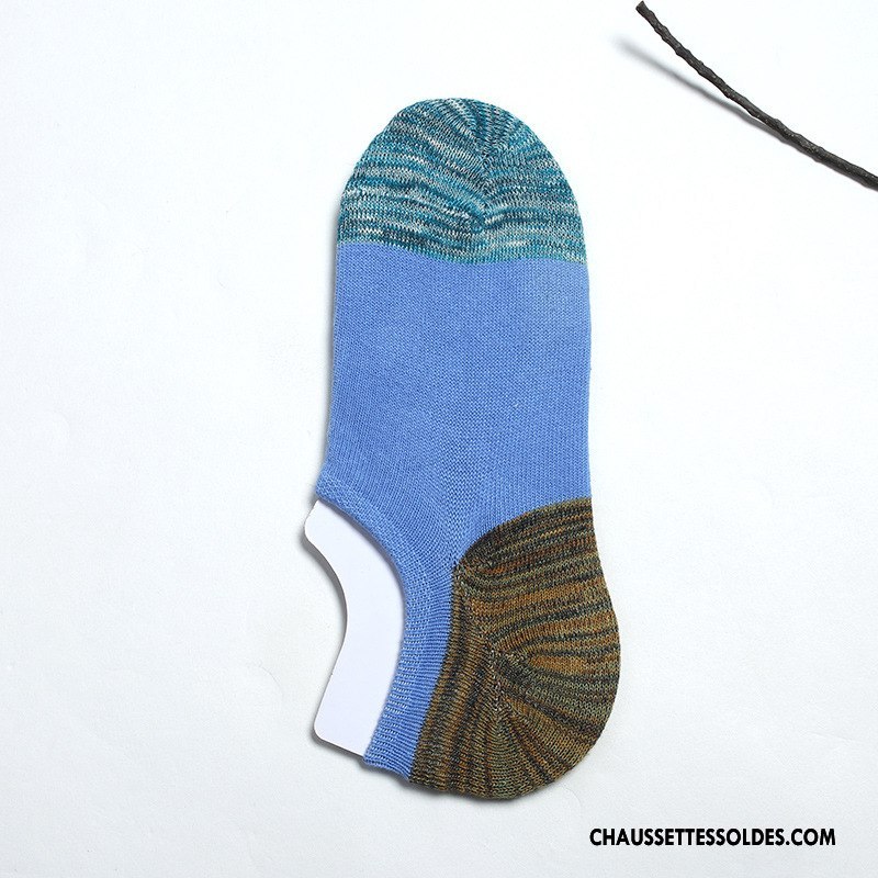 Chaussette Basse Homme Invisible Style National Racé Chaussettes En Coton Personnalité Le Nouveau Couleurs Mixtes