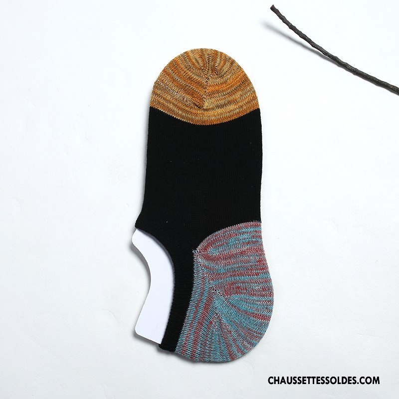 Chaussette Basse Homme Invisible Style National Racé Chaussettes En Coton Personnalité Le Nouveau Couleurs Mixtes