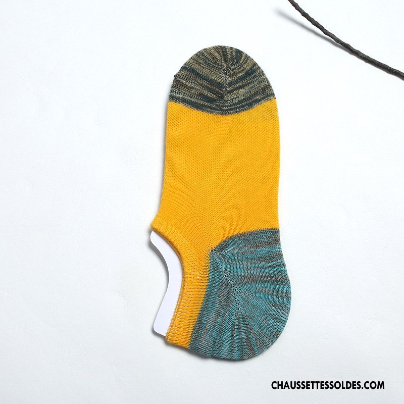 Chaussette Basse Homme Invisible Style National Racé Chaussettes En Coton Personnalité Le Nouveau Couleurs Mixtes