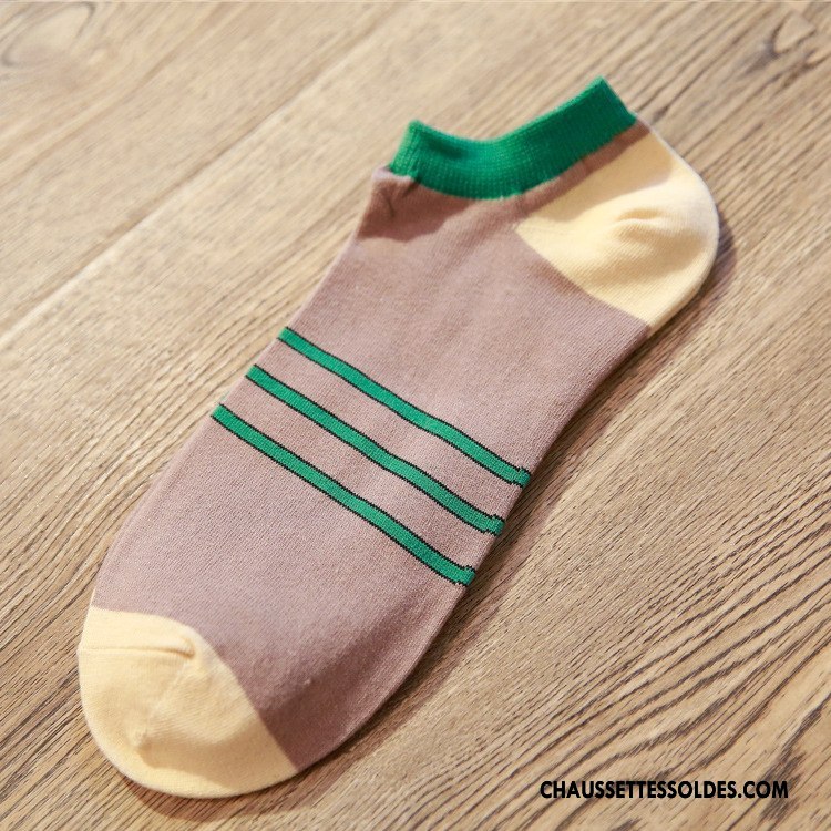 Chaussette Basse Homme Le Nouveau Chaussette Basse Coupée Chaussette Courte Rafraîchissant Haute Qualité Chaussettes En Coton Vert