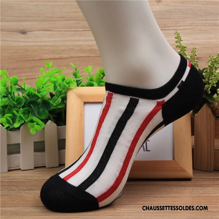 Chaussette Basse Homme Le Nouveau Chaussette Basse Coupée Matelassé Printemps Mode Été Coloré