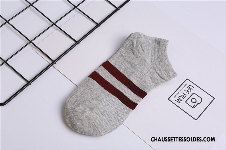 Chaussette Basse Homme Le Nouveau Légère 100% Coton Chaussette Courte L'automne Hiver Blanc Clair