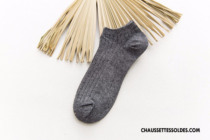 Chaussette Basse Homme Le Nouveau Renforcé 100% Coton Yarn Anti-odeur Chaussette Courte Multicolore