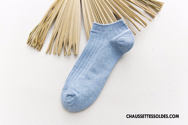 Chaussette Basse Homme Le Nouveau Renforcé 100% Coton Yarn Anti-odeur Chaussette Courte Multicolore