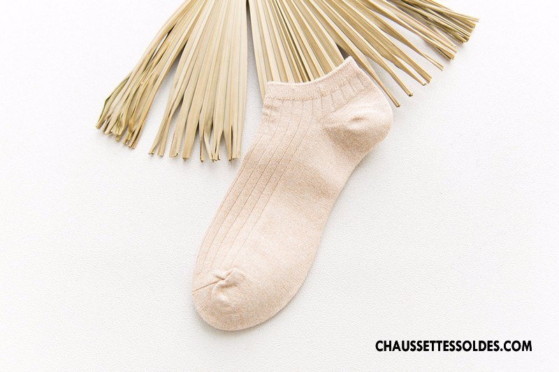 Chaussette Basse Homme Le Nouveau Renforcé 100% Coton Yarn Anti-odeur Chaussette Courte Multicolore