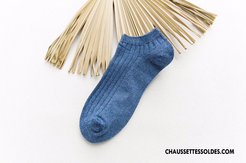 Chaussette Basse Homme Le Nouveau Renforcé 100% Coton Yarn Anti-odeur Chaussette Courte Multicolore