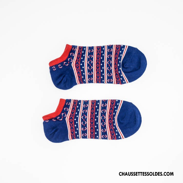 Chaussette Basse Homme Le Nouveau Style National Style Chaud Printemps Été Chaussette Basse Coupée Coloré