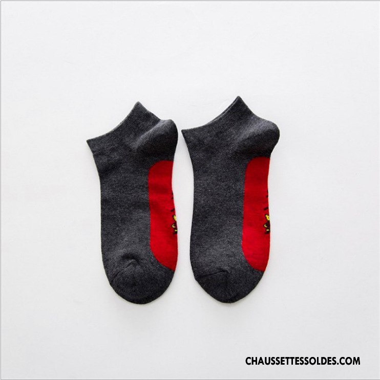Chaussette Basse Homme Livraison Gratuite Matelassé Petit Gros Chaussette Basse Coupée Chaussettes En Coton Rouge