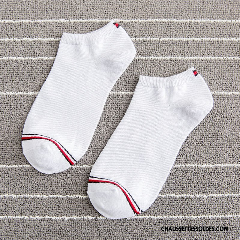 Chaussette Basse Homme Matelassé Tendance Chaussette Basse Coupée Printemps Rayé Nouvelles Arrivées Bleu