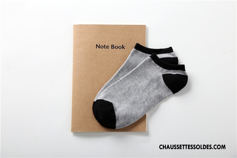 Chaussette Basse Homme Mode 100% Coton Été Mouvement Chaussette Basse Coupée Chaussette Courte Clair