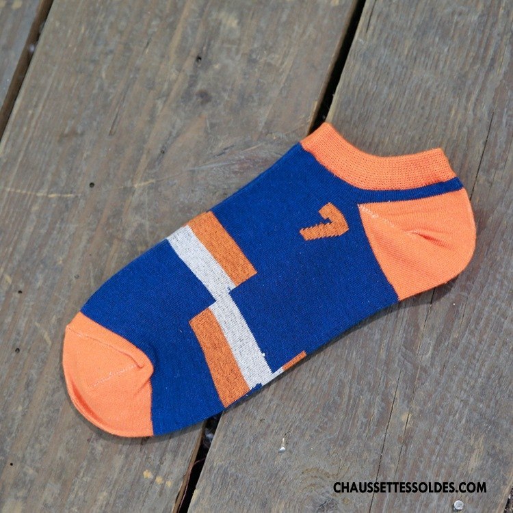 Chaussette Basse Homme Nouveau Numérique Mode Anti-odeur Printemps Chaussettes En Coton Bleu