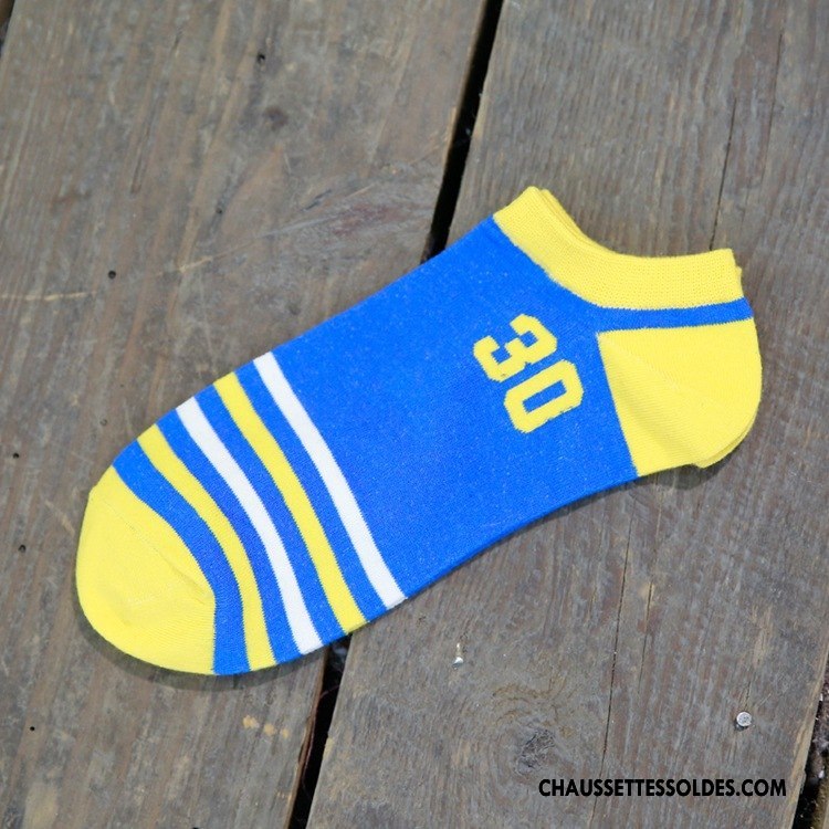 Chaussette Basse Homme Nouveau Numérique Mode Anti-odeur Printemps Chaussettes En Coton Bleu