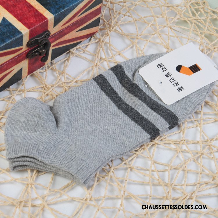 Chaussette Basse Homme Nouvelles Arrivées Casual 100% Coton Chaussette Basse Coupée Printemps Gris Clair