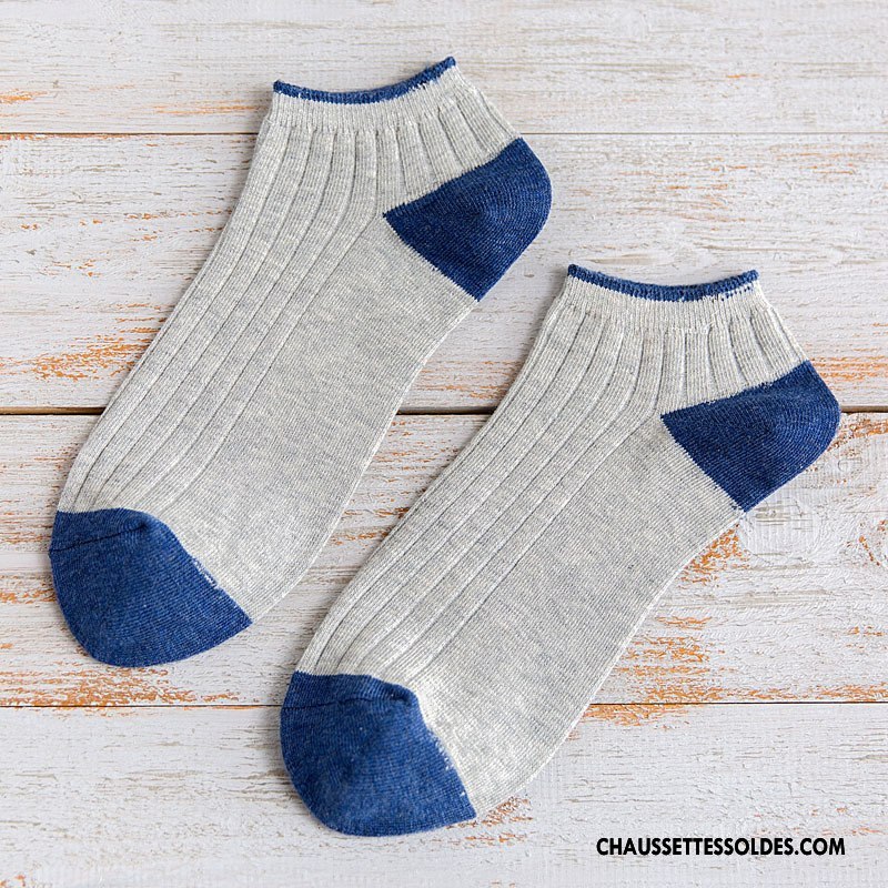 Chaussette Basse Homme Nouvelles Arrivées Mode Casual Coton Bio Chaussette Basse Coupée De Travail Pure Gris