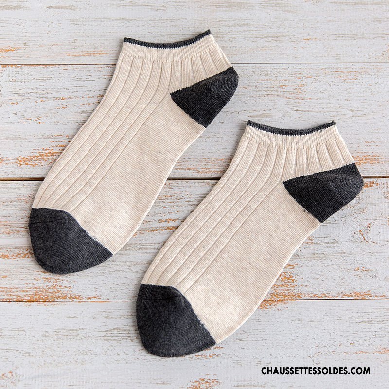 Chaussette Basse Homme Nouvelles Arrivées Mode Casual Coton Bio Chaussette Basse Coupée De Travail Pure Gris