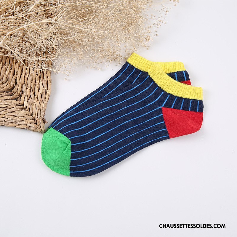 Chaussette Basse Homme Printemps Absorber La Sueur Été Invisible Courte Chaussette Basse Coupée Clair