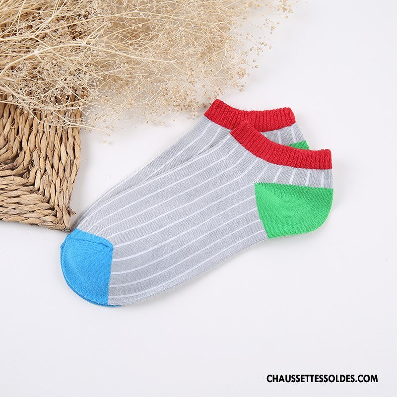 Chaussette Basse Homme Printemps Absorber La Sueur Été Invisible Courte Chaussette Basse Coupée Clair