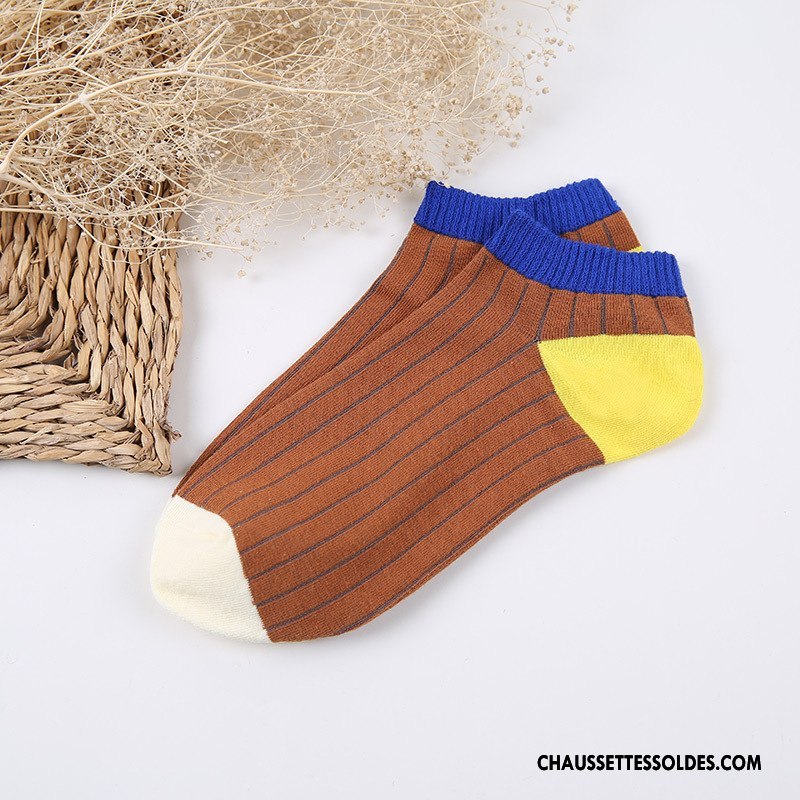 Chaussette Basse Homme Printemps Absorber La Sueur Été Invisible Courte Chaussette Basse Coupée Clair