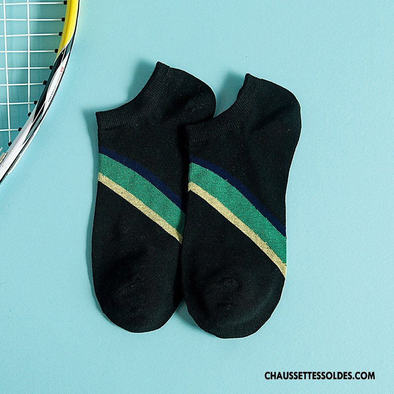 Chaussette Basse Homme Printemps Chaussette Basse Coupée Casual 100% Coton Chaussettes En Coton Bien Bleu