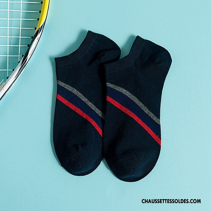 Chaussette Basse Homme Printemps Chaussette Basse Coupée Casual 100% Coton Chaussettes En Coton Bien Bleu