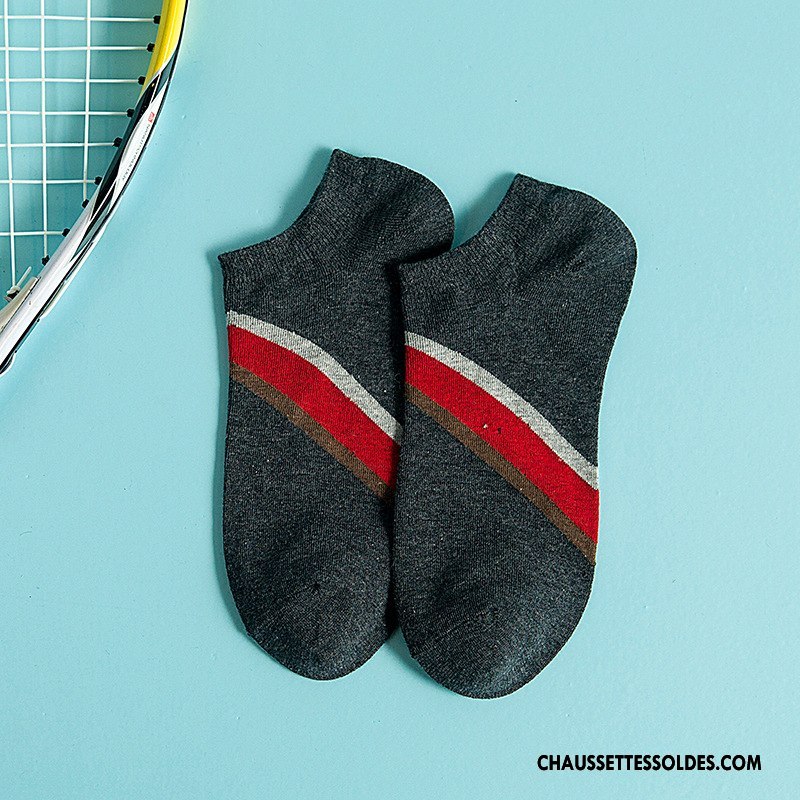 Chaussette Basse Homme Printemps Chaussette Basse Coupée Casual 100% Coton Chaussettes En Coton Bien Bleu