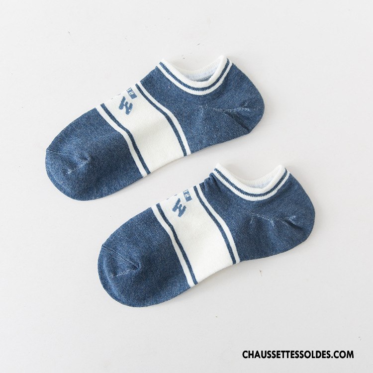 Chaussette Basse Homme Printemps Chaussettes En Coton Créatif Casual Chaussette Basse Coupée Été Vert