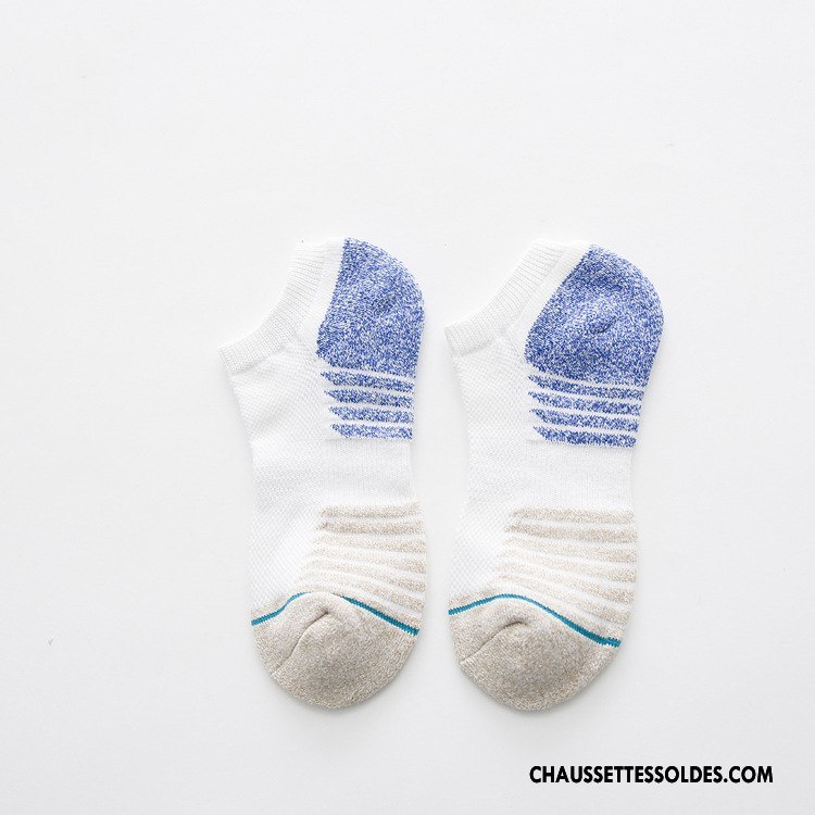 Chaussette Basse Homme Printemps Invisible Respirant Mince Été Chaussette Basse Coupée Gris