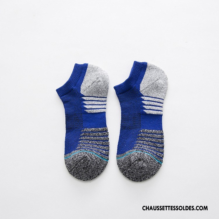 Chaussette Basse Homme Printemps Invisible Respirant Mince Été Chaussette Basse Coupée Gris
