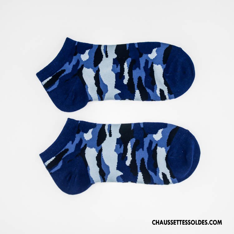 Chaussette Basse Homme Printemps Tendance Chaussette Basse Coupée 100% Coton Rétro Été Vert