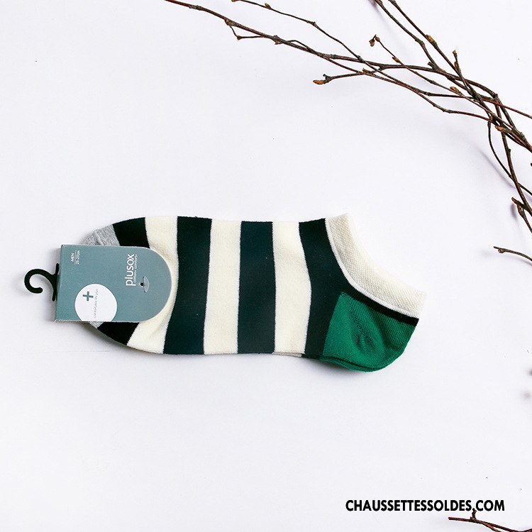Chaussette Basse Homme Rayé Pas Cher 100% Coton Lovers Chaussette Basse Coupée Chaussette Courte Coloré Bleu