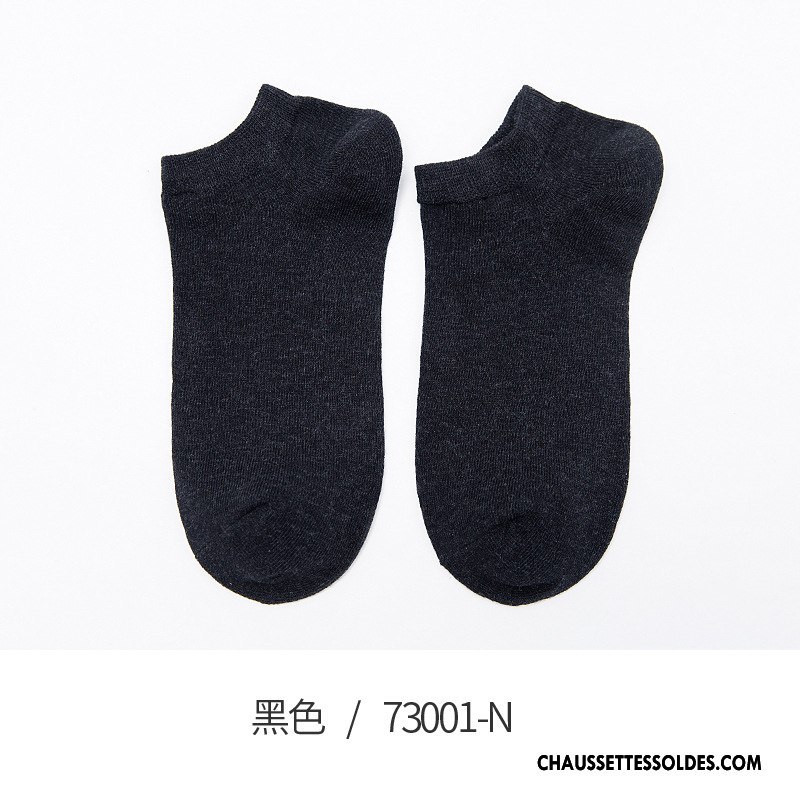 Chaussette Basse Homme Respirant Chaussette Basse Coupée Chaussette Courte Printemps Été Coton Pure