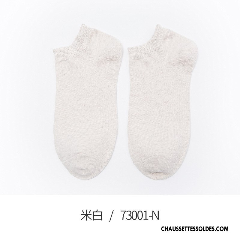 Chaussette Basse Homme Respirant Chaussette Basse Coupée Chaussette Courte Printemps Été Coton Pure
