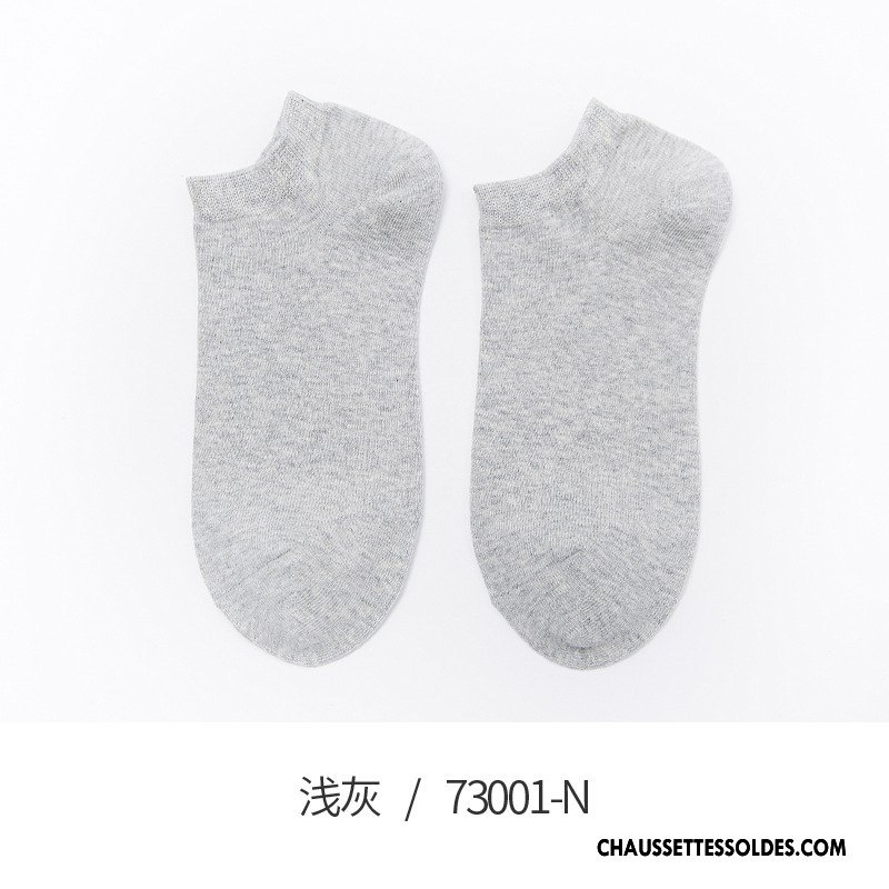 Chaussette Basse Homme Respirant Chaussette Basse Coupée Chaussette Courte Printemps Été Coton Pure