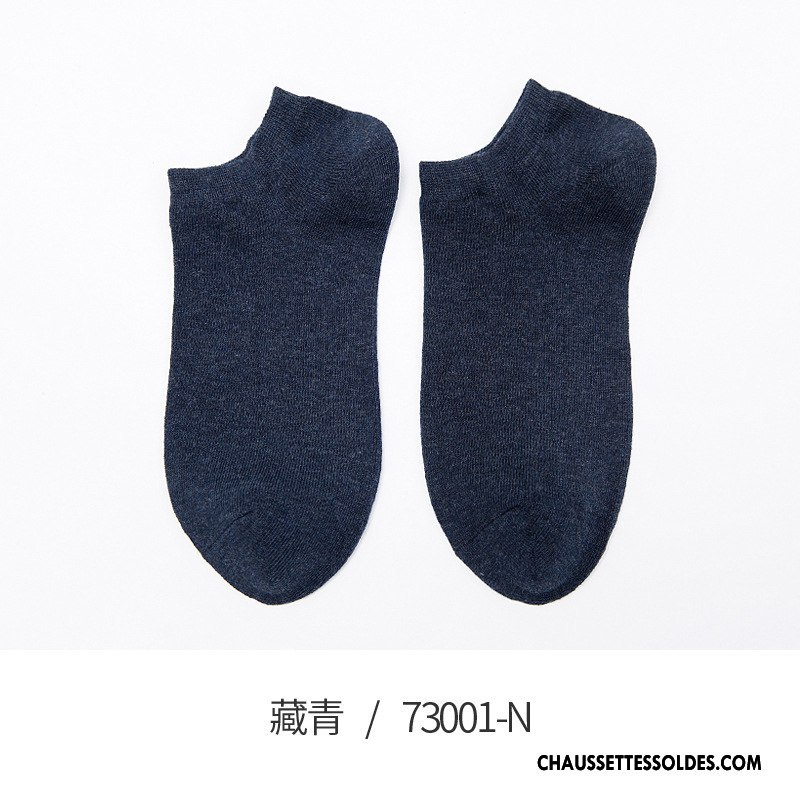 Chaussette Basse Homme Respirant Chaussette Basse Coupée Chaussette Courte Printemps Été Coton Pure