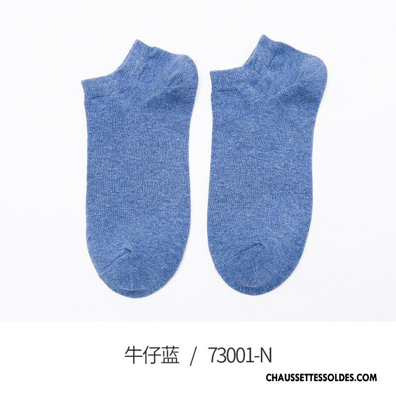 Chaussette Basse Homme Respirant Chaussette Basse Coupée Chaussette Courte Printemps Été Coton Pure