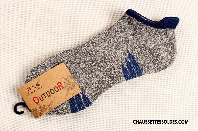 Chaussette Basse Homme Running Mouvement Escalade Chaussette Basse Coupée Respirant Chaussettes En Coton Bleu