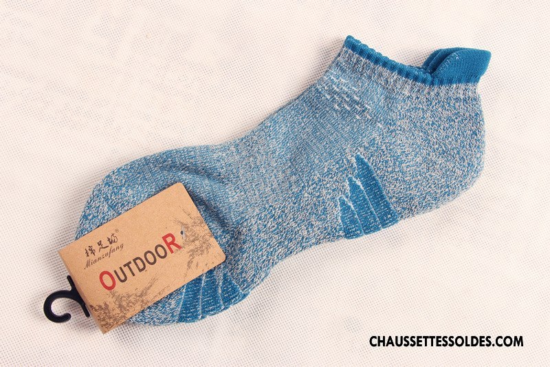 Chaussette Basse Homme Running Mouvement Escalade Chaussette Basse Coupée Respirant Chaussettes En Coton Bleu
