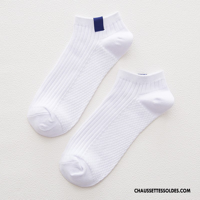 Chaussette Basse Homme Rétro 100% Coton Coton Bio Chaussette Basse Coupée Gris Clair