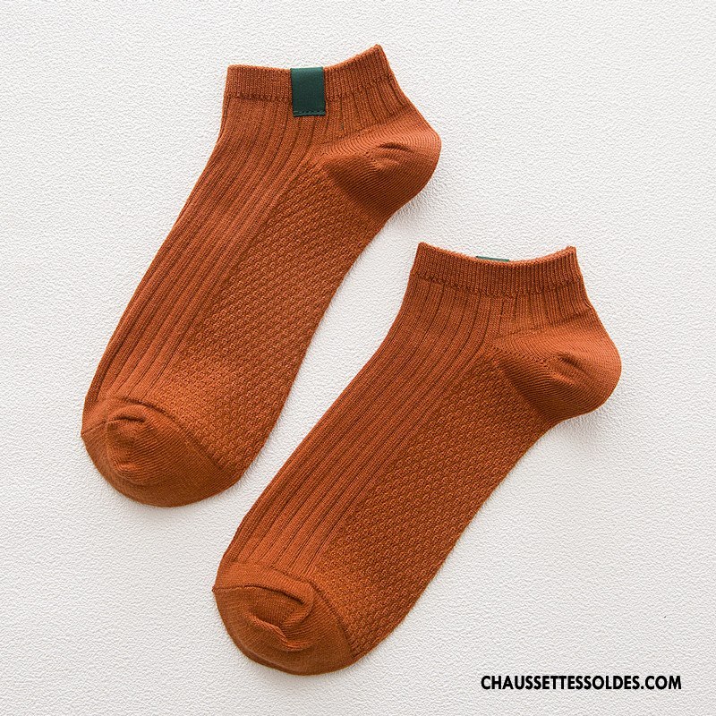 Chaussette Basse Homme Rétro 100% Coton Coton Bio Chaussette Basse Coupée Gris Clair