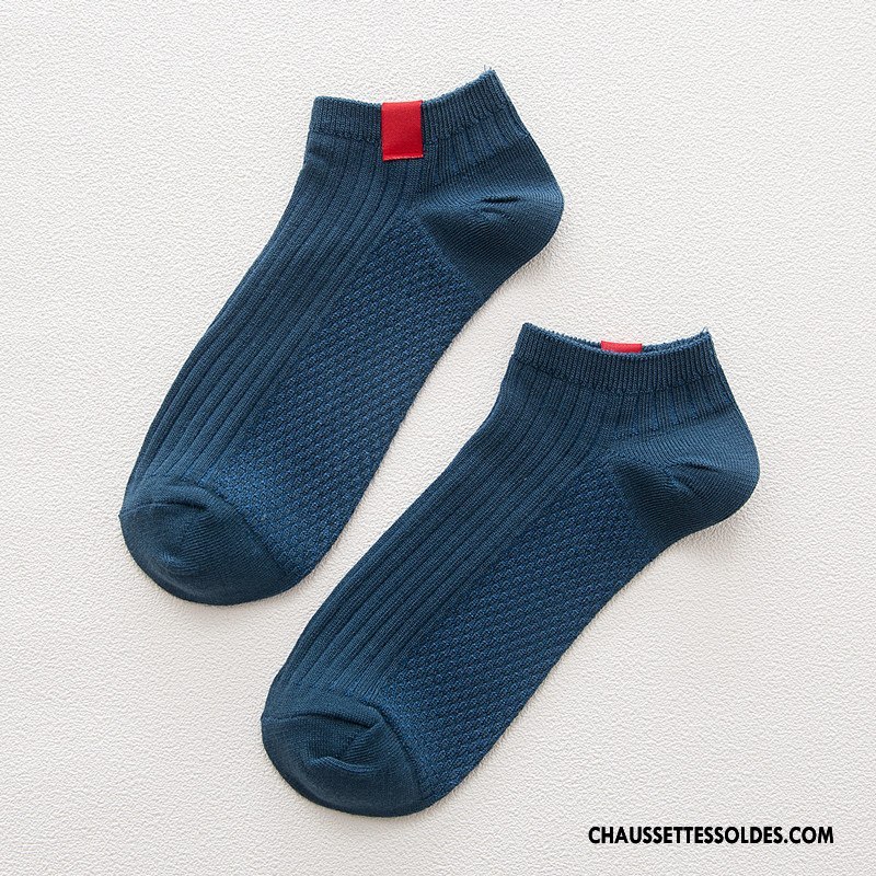 Chaussette Basse Homme Rétro 100% Coton Coton Bio Chaussette Basse Coupée Gris Clair