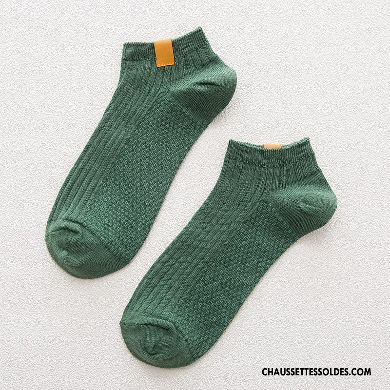 Chaussette Basse Homme Rétro 100% Coton Coton Bio Chaussette Basse Coupée Gris Clair