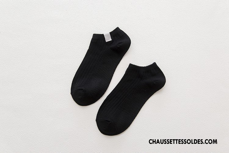 Chaussette Basse Homme Rétro Chaussette Basse Coupée Chaussettes En Coton Créatif Jaune Clair