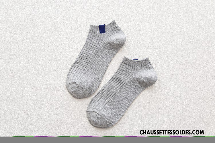 Chaussette Basse Homme Rétro Chaussette Basse Coupée Chaussettes En Coton Créatif Jaune Clair