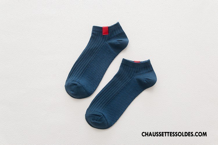 Chaussette Basse Homme Rétro Chaussette Basse Coupée Chaussettes En Coton Créatif Jaune Clair
