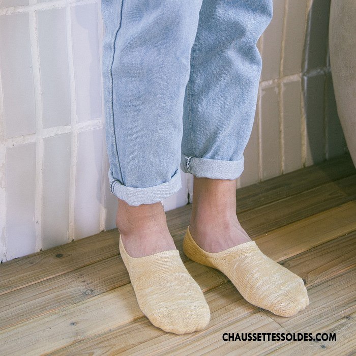 Chaussette Basse Homme Silicone Le Nouveau Bambou Antidérapant Été Invisible Bleu Clair