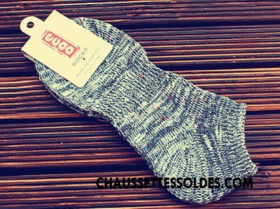 Chaussette Basse Homme Style National Beige Chaussette Basse Coupée Yarn Tendance