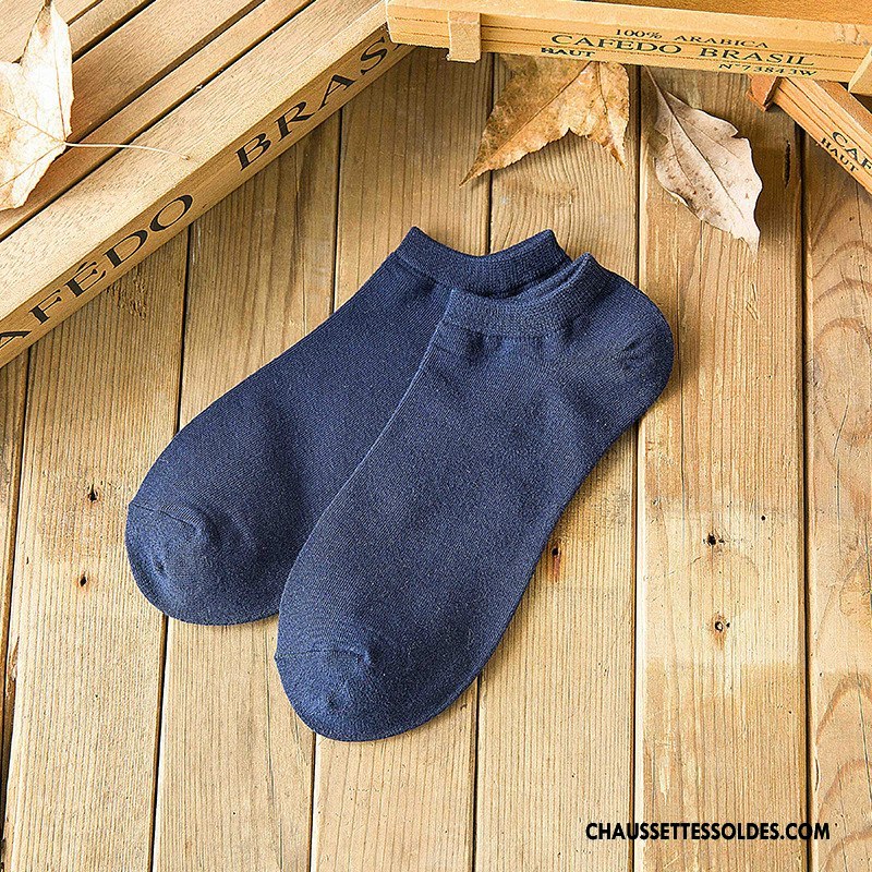 Chaussette Basse Homme Tous Les Assortis Chaussette Courte 100% Coton Mode Printemps Coton Bio Bleu