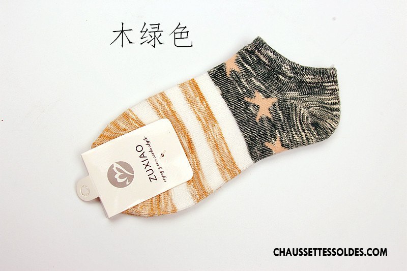 Chaussette Basse Homme Yarn Rétro Style National Bambou Chaussette Courte Été Coloré