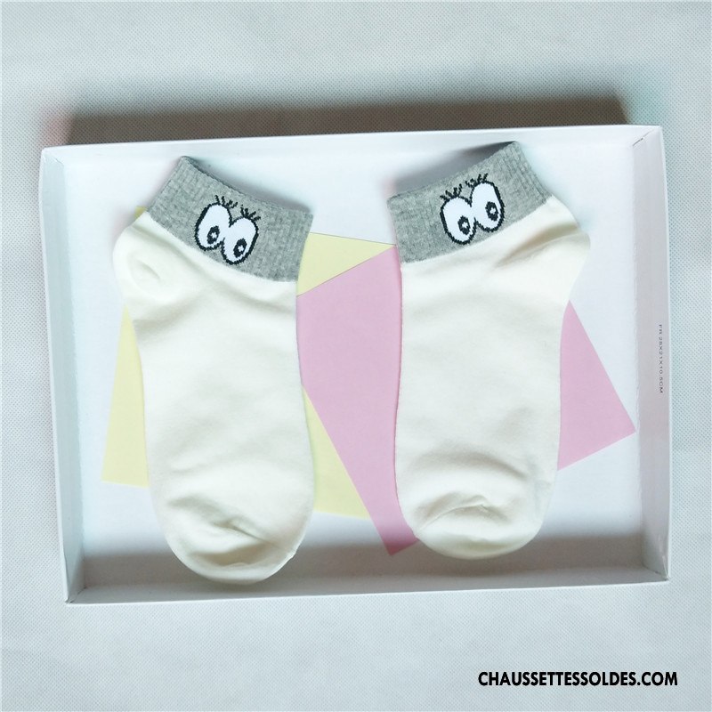 Chaussettes Courtes Femme 100% Coton Basse Dame Œil Chaussette Courte Nouvelles Arrivées Blanc Clair