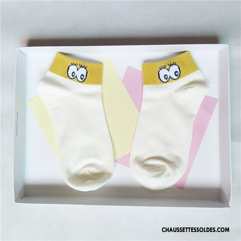 Chaussettes Courtes Femme 100% Coton Basse Dame Œil Chaussette Courte Nouvelles Arrivées Blanc Clair